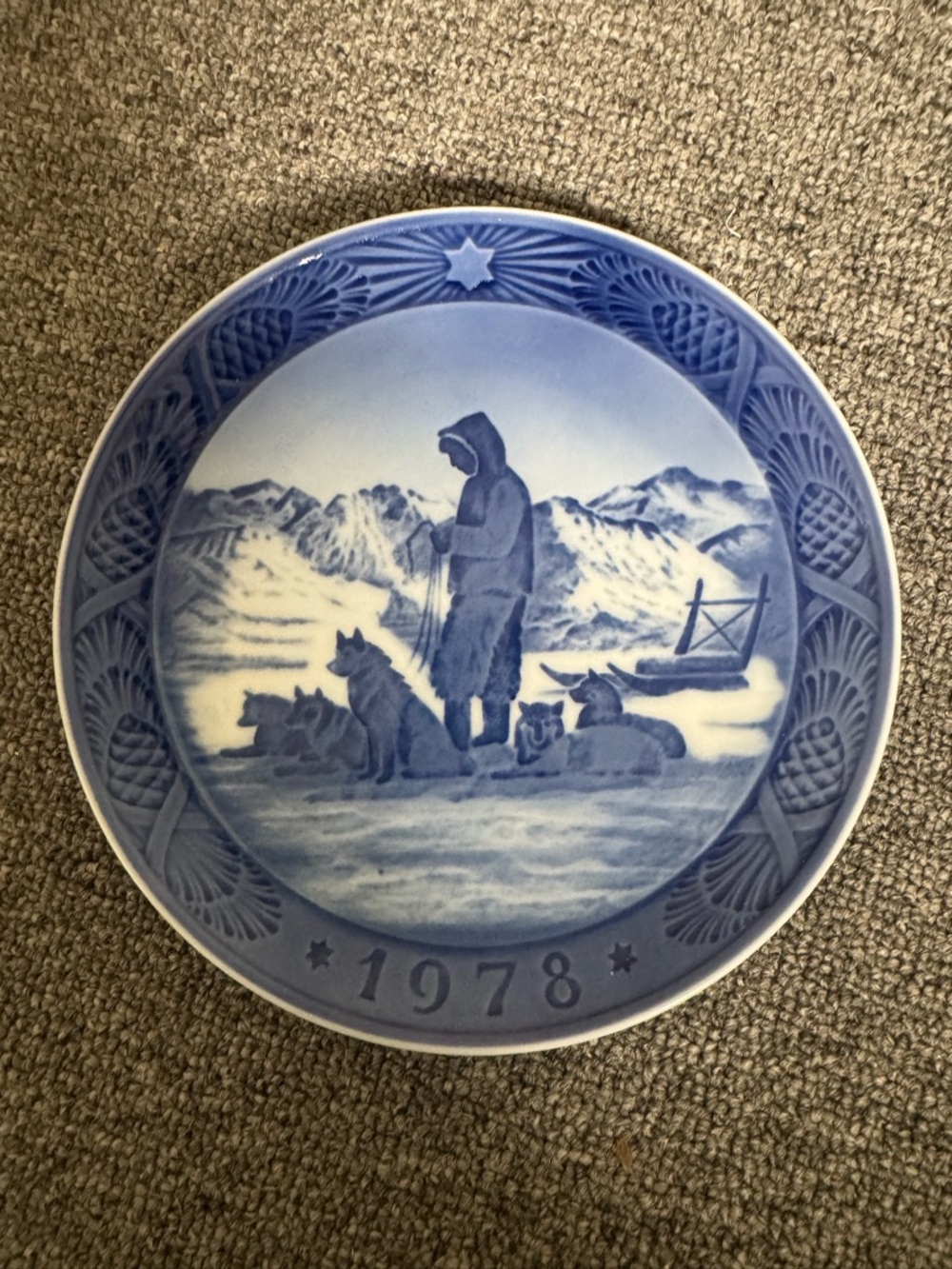 Royal Copenhagen Blue and White Greenland Scenery Collector Plate